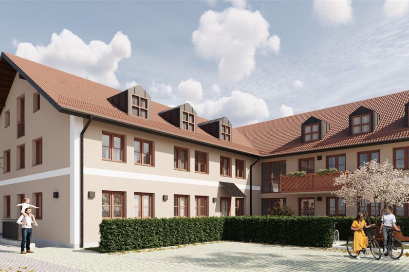 Außenillustration Innenhof